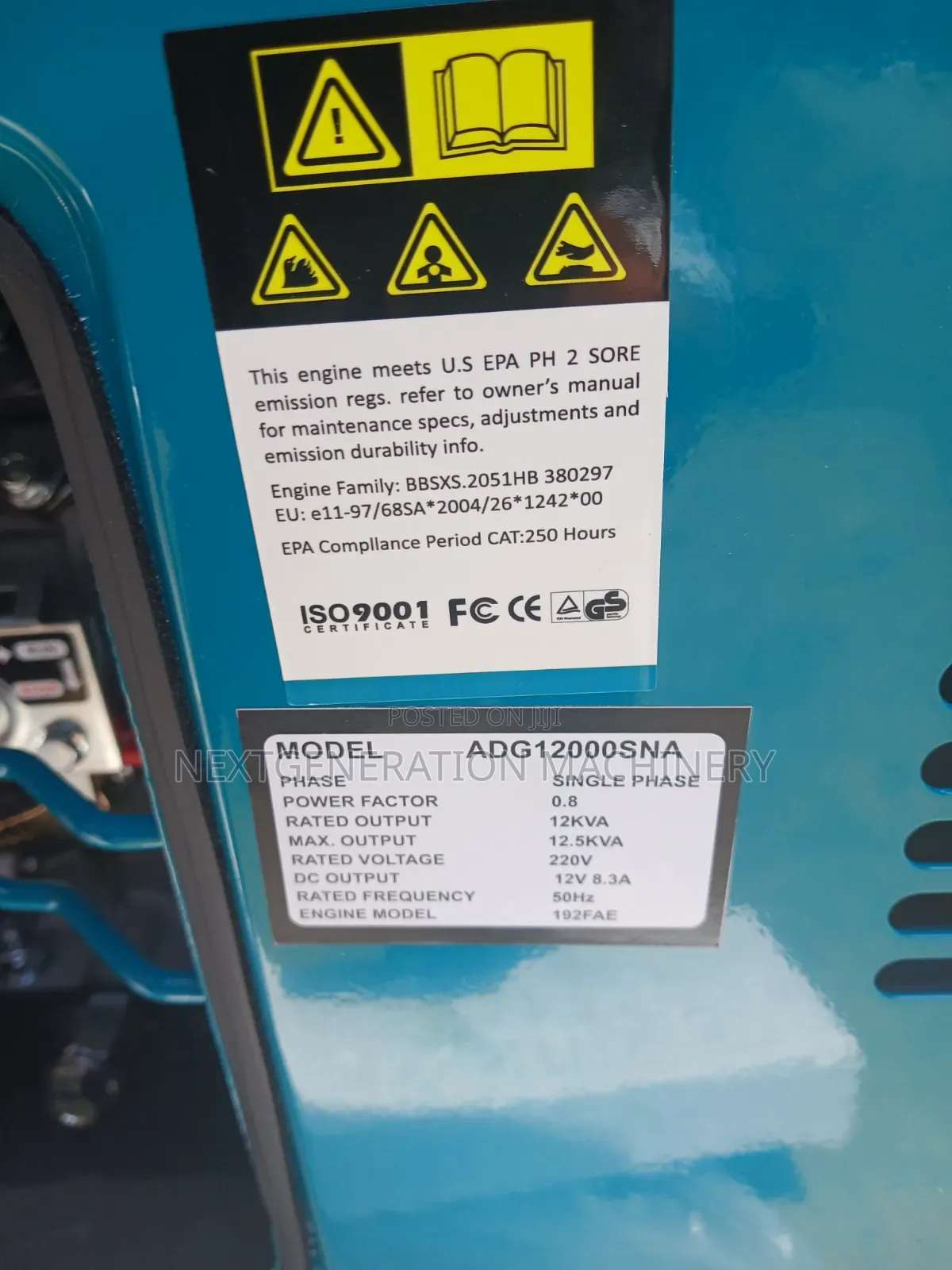 Premier 12kva Single Phase Generator