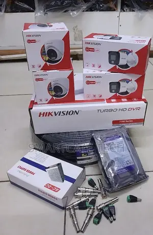 Hikvision 4 Channel CCTV System |2 Dome + 2 Bullet | Full Color HD