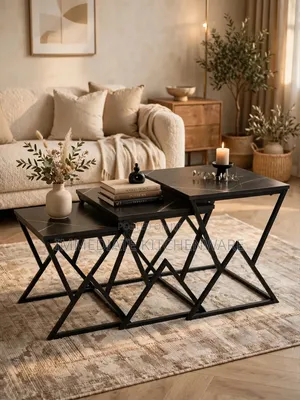 Modern 3 in 1 Executive Square Pure Marble Table