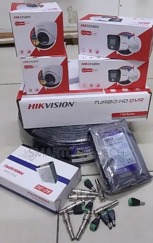 Hikvision 2 Dome + 2 Bullet CCTV Cameras – 4CH Smart Hybrid HD