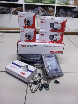 4 Channel Hikvision CCTV Full Color Night Vision | 2 Dome + 2 Bullet