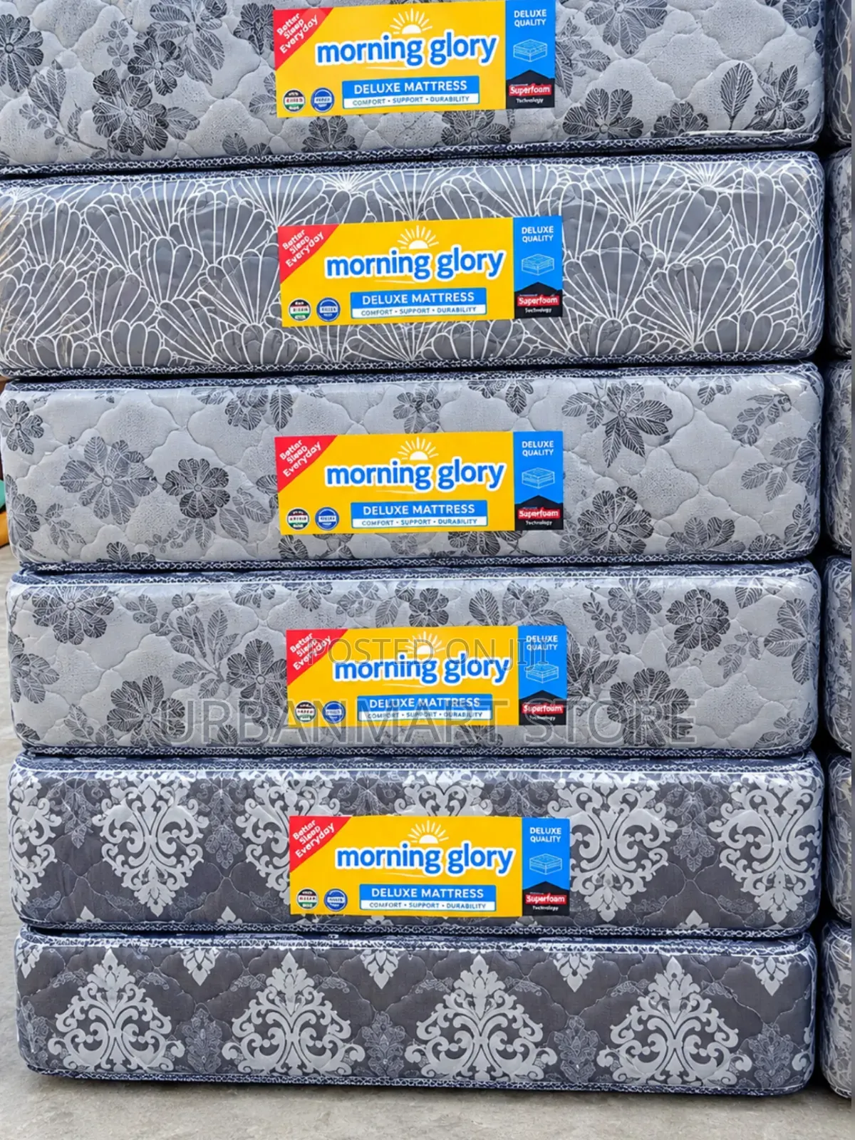 We Sell Morning Glory Mattresses - 5 by 6, 12 Inches Quilted