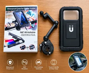 Universal Waterproof 360° Phone Holder,Mount Motorcycle, Bike,Vehicle