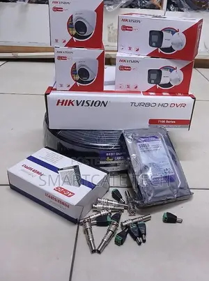 4 Channel Hikvision CCTV Camera Set – 2 Dome 2 Bullet Full Color