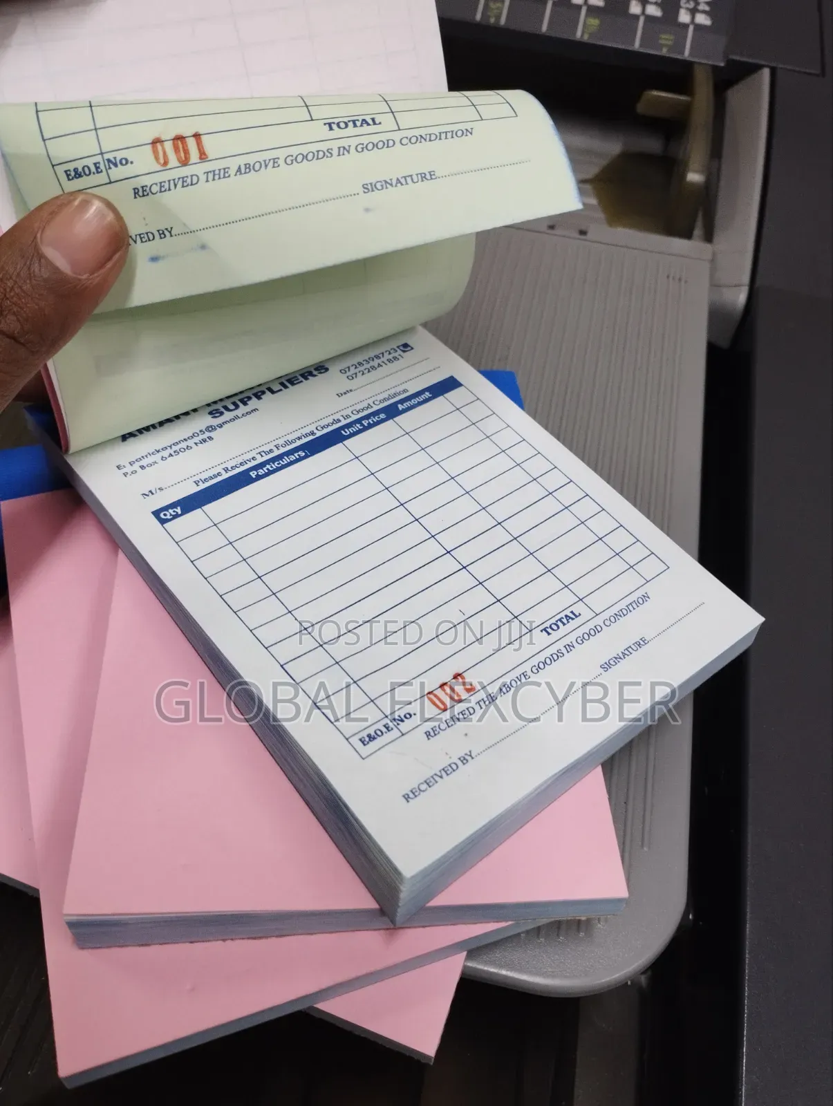 Receipt Books Printing