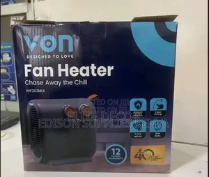 VON VHF202MLK Fan Heater 2000W – Adjustable Thermostat
