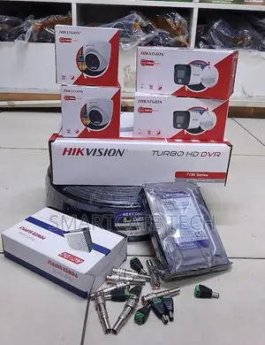 4 Channel Hikvision CCTV Kit – Smart Hybrid HD | 2 Dome + 2 Bullet