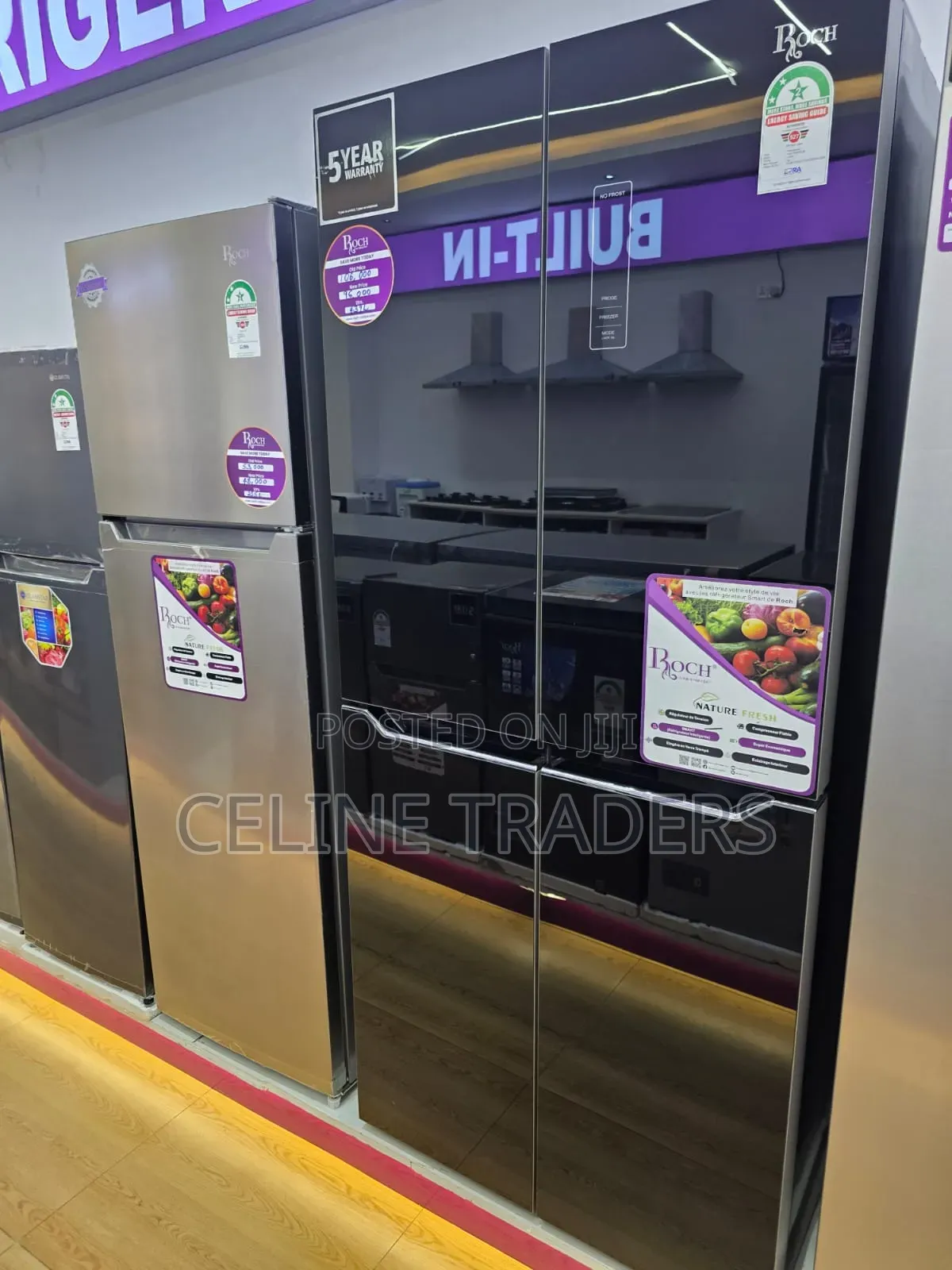 Roch 439L Side by Side 4 Door Refrigerator