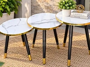 Modern 3 in 1 Executive Pure Marble Table
