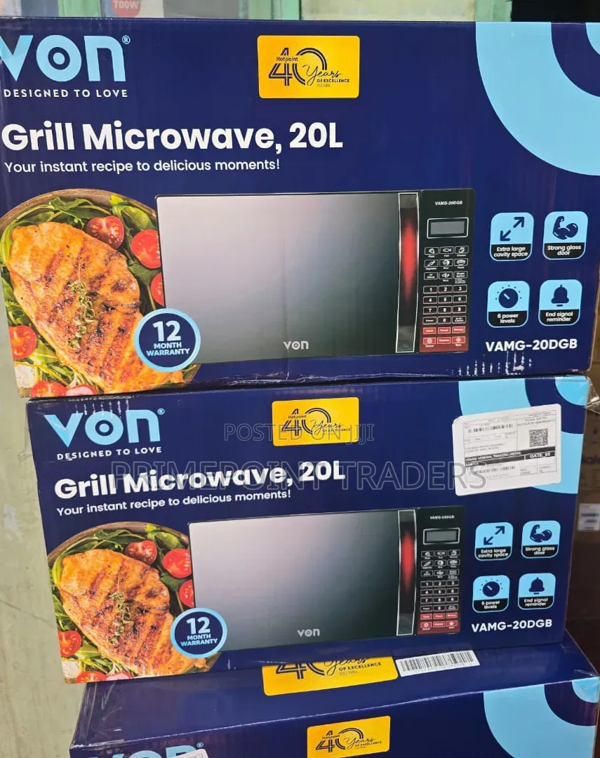 Von 20L Digital Microwave With Grill – Powerful Convenient