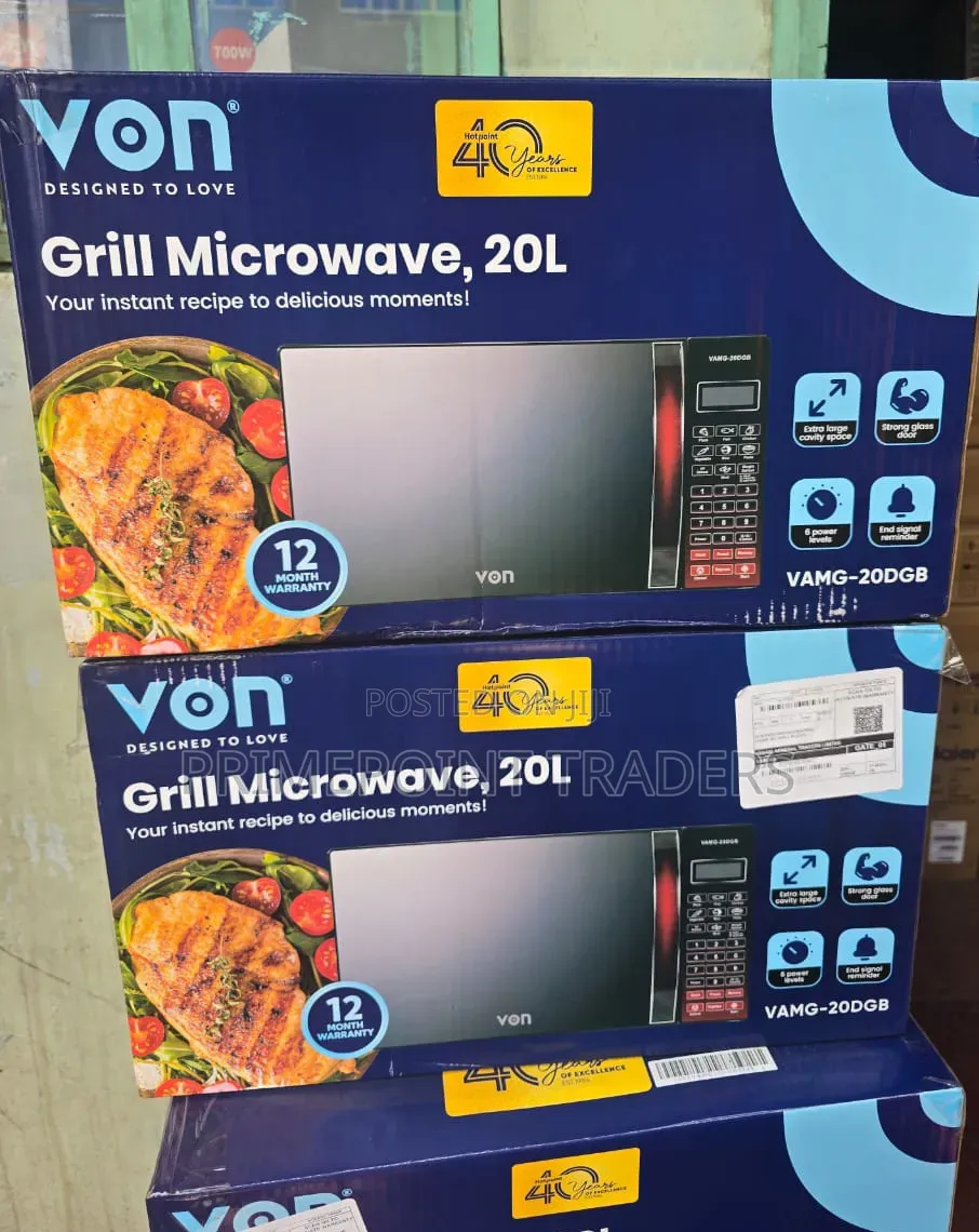 Von 20L Digital Microwave With Grill – Easy Cooking Made Simple