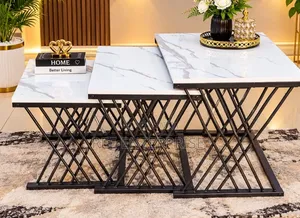 Modern 3 in 1 Executive Squire Pure Marble Table