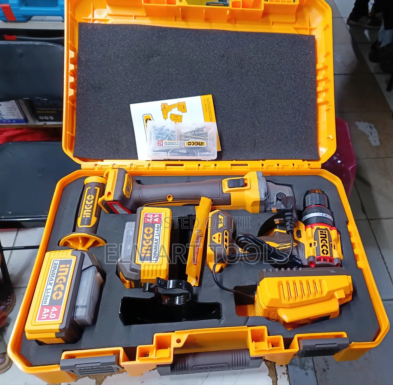 INGCO 20V Cordless 2-Piece Combo Kit