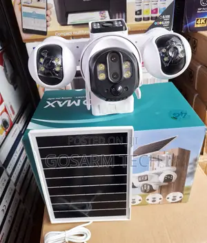 V380 4G SIM Card 8MP Solar PTZ Camera 4 Lenses 4 Screens