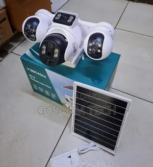 4-Lens Quad Lens 4G Solar Powered V380 Pro Security Camera