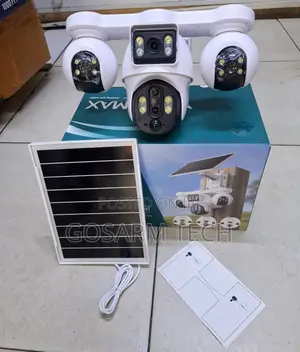 V380 Pro Quad-Lens Four Lenses 4G Solar CCTV PTZ Camera