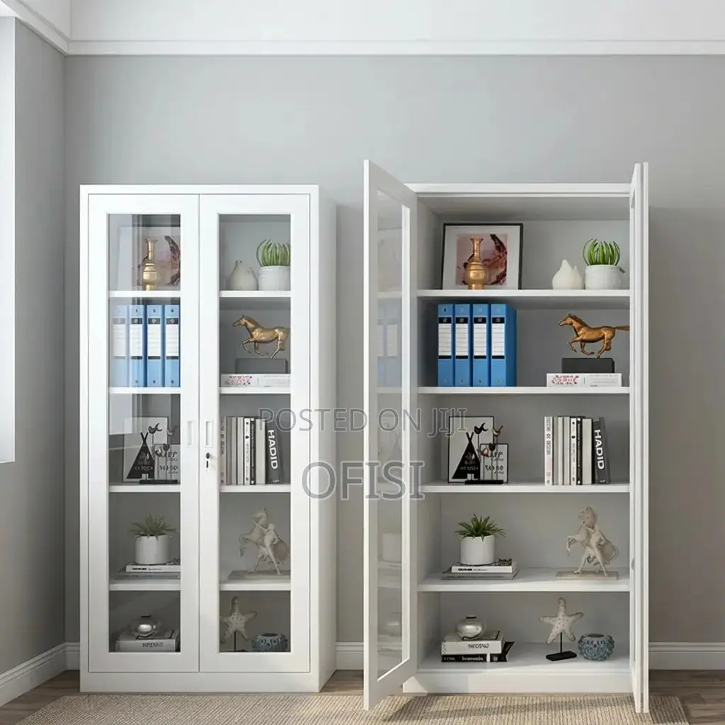 Office Cabinet; Metal Cabinet With Glass Doors