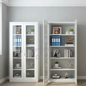 Office Cabinet; Metal Cabinet With Glass Doors
