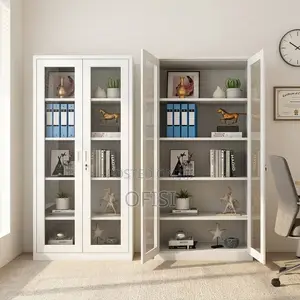 Office Cabinet; Metal Cabinet With Glass Doors