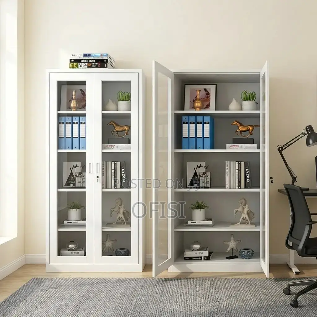 Office Cabinet; Metal Cabinet With Glass Doors