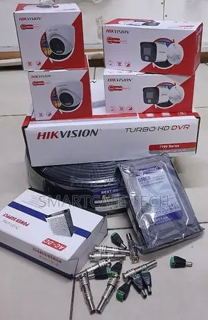 Hikvision 4 Camera Full Color Night Vision CCTV Kit – Smart Hybrid