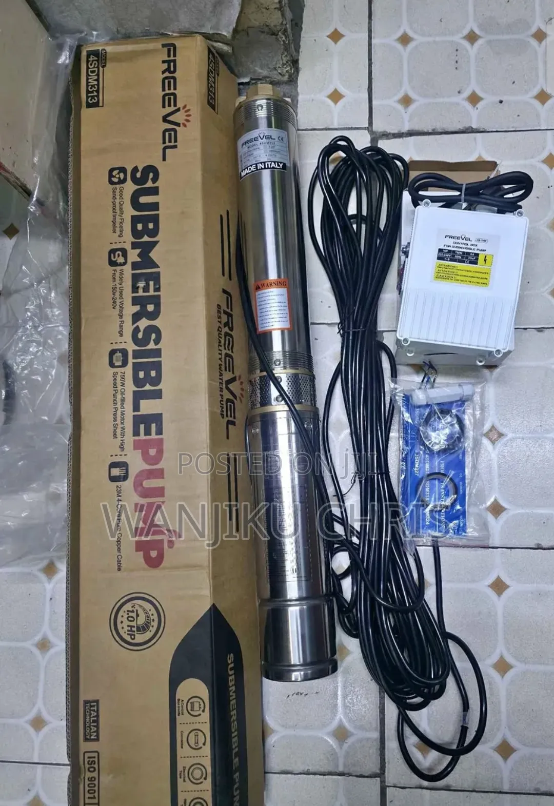 Electric Freevel Submersible Water Pump 1hp, 84m Head