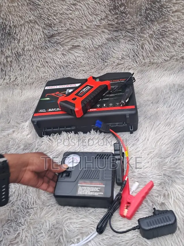 New Car Portable Jump-Starter Kit With Air Compressor