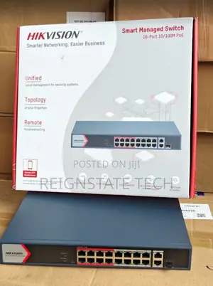 10/100m Ports POE Switch Hikvison Upto 300Metres