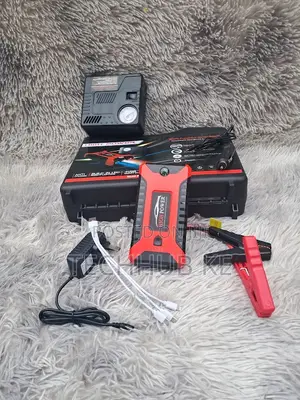Car Jump Starter With Power Bank Air Pump LED Lights