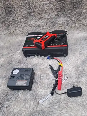 Car Jump Starter With Power Bank Air Pump LED Lights