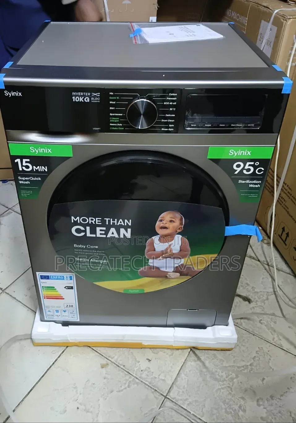 New Syinix 10KG Automatic Washing Machine