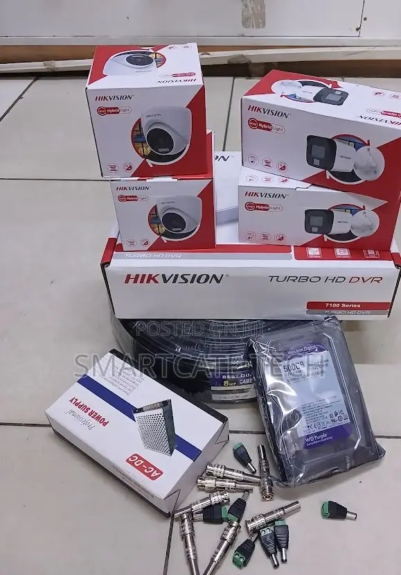 Hikvision Full Color CCTV Package – 4CH HD DVR With 4 Cameras