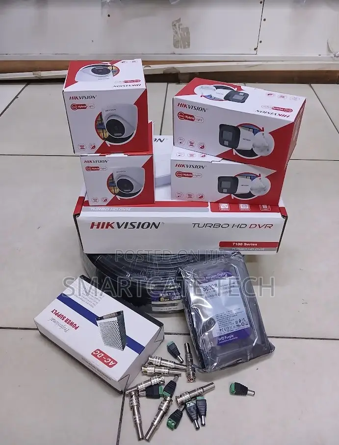 Hikvision Smart Hybrid 4CH CCTV Security System –Night Vision