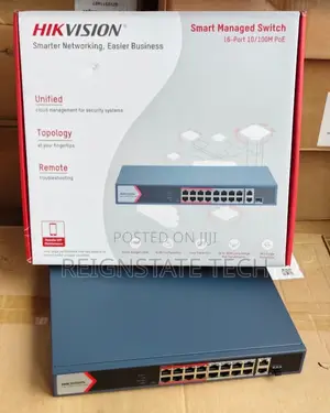 16PORTS Hikvsion Smart Managed POE Switch POE Upto 300Metres