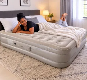 Inflatable Queen Size Airbed Mattress With in Built Pump