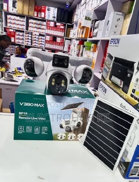 V380MAX BP19 4G 4 Lens Solar Outdoor CCTV Camera