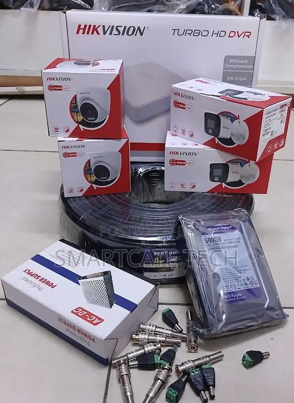 Hikvision CCTV 4 Camera Package – 2 Dome + 2 Bullet Full Color