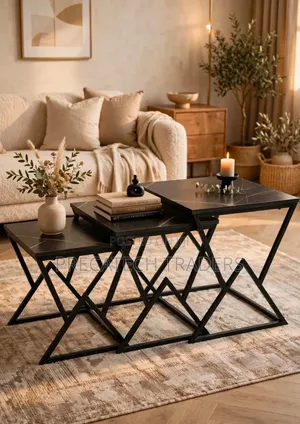 Modern Black Nesting Coffee Tables