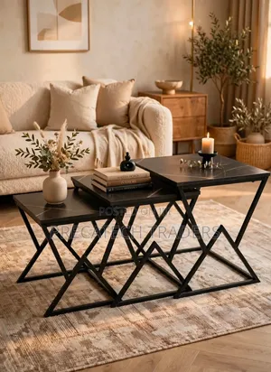 Modern Black Nesting Coffee Tables