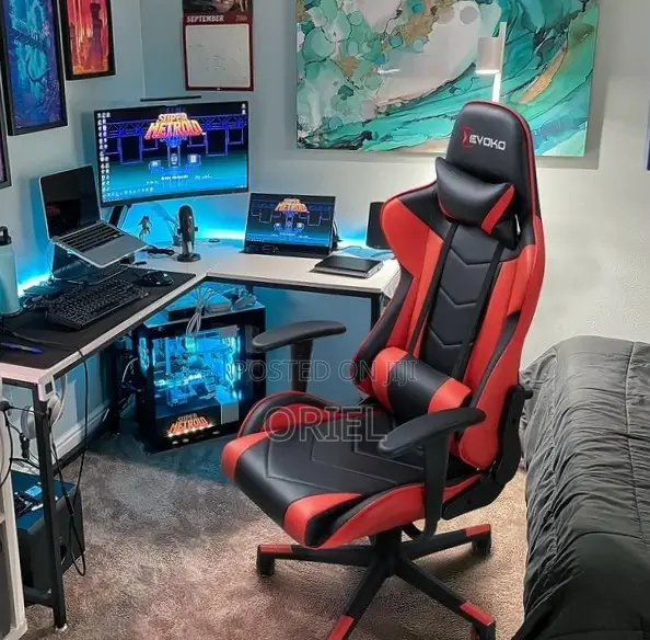 Modern Leather Gaming Chair : Red Gaming Chair