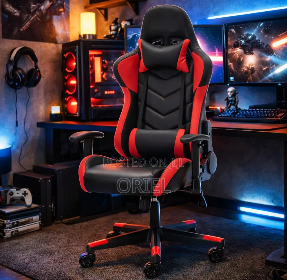 Modern Leather Gaming Chair : Red Gaming Chair