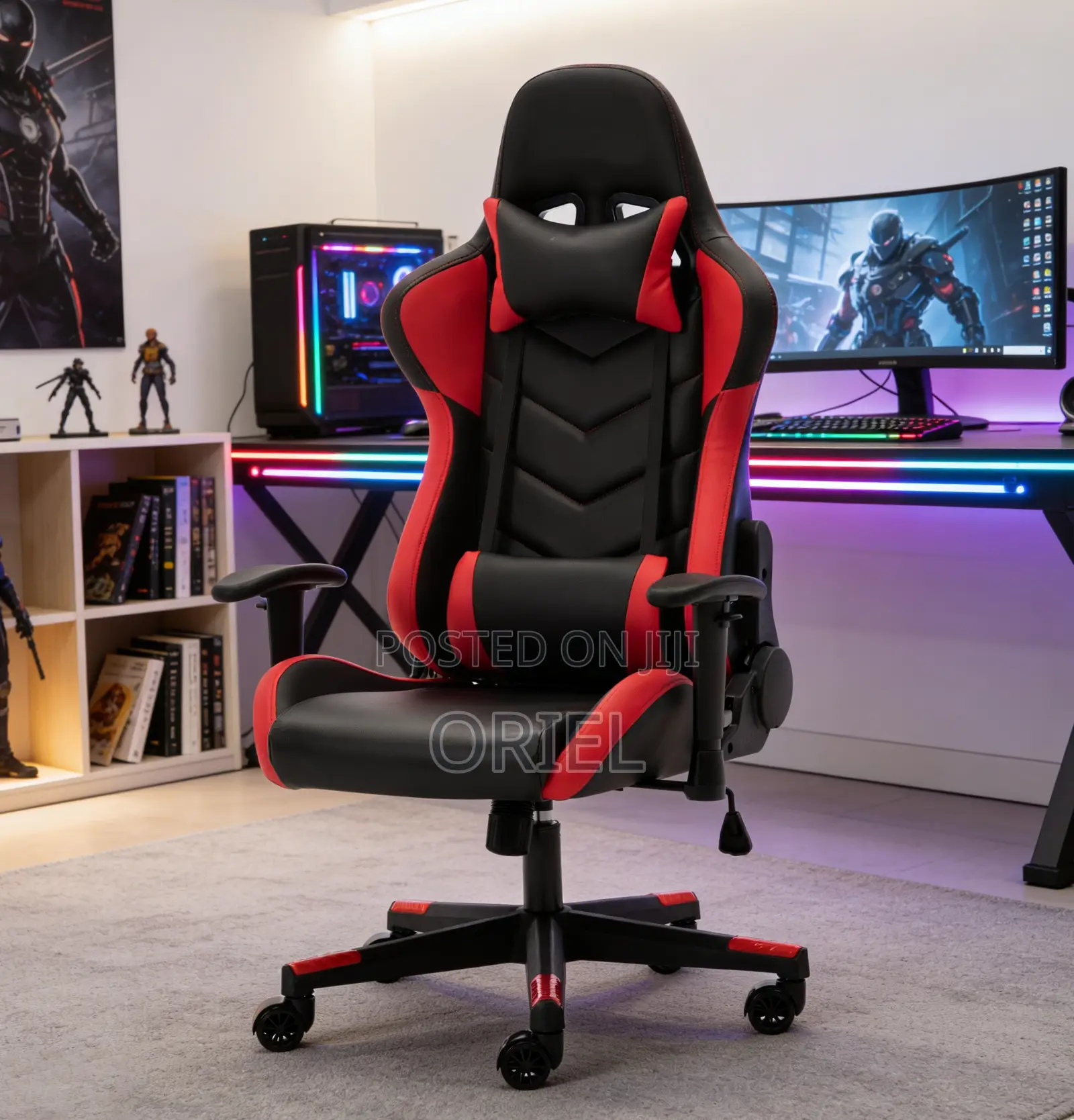 Modern Leather Gaming Chair : Red Gaming Chair