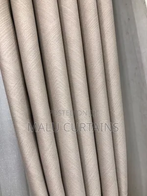 Warm Beige Minimalist Curtain Black Out