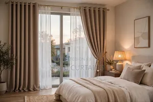 Warm Beige Minimalist Curtain Black Out