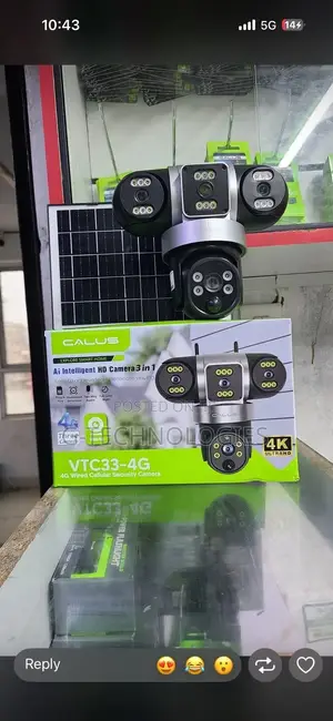 4 Lenses Solar CCTV Camera