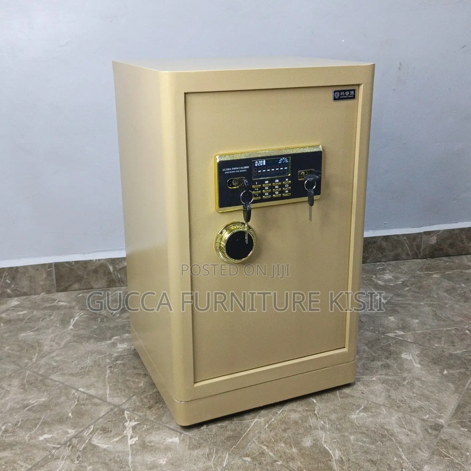 Yellow 80Kgs Heavy Duty Fireproof Safe