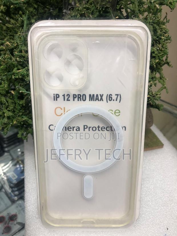 Clear MagSafe Protective Phone Case Packaged for an iPhone 12 Pro Max - main view