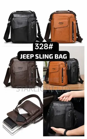 Jeep Leather Sling/Side/ Shoulder Bag