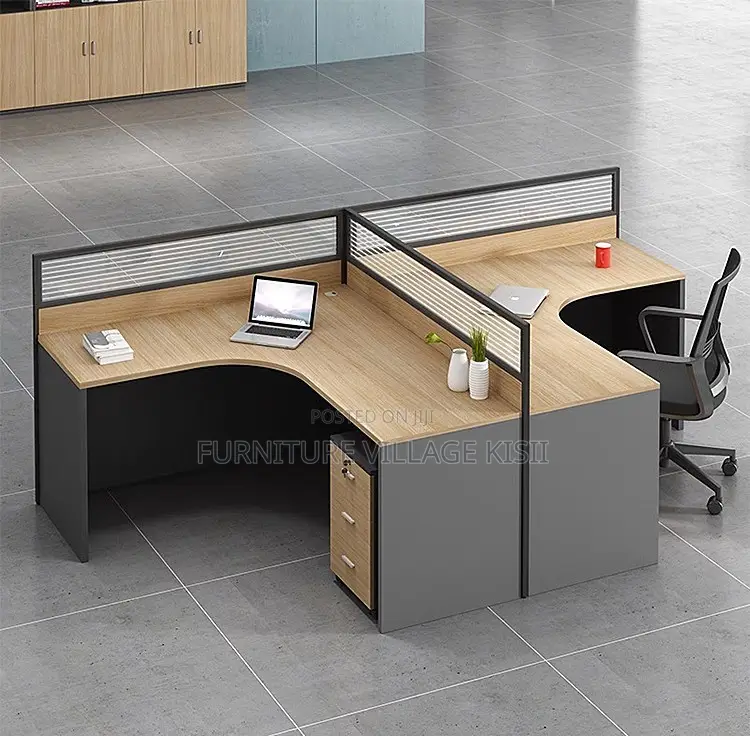 Workststion; 2-Way Open Curved Modular Workstation