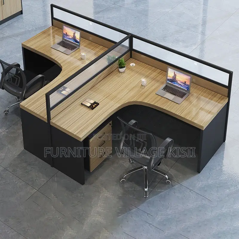 Workststion; 2-Way Open Curved Modular Workstation